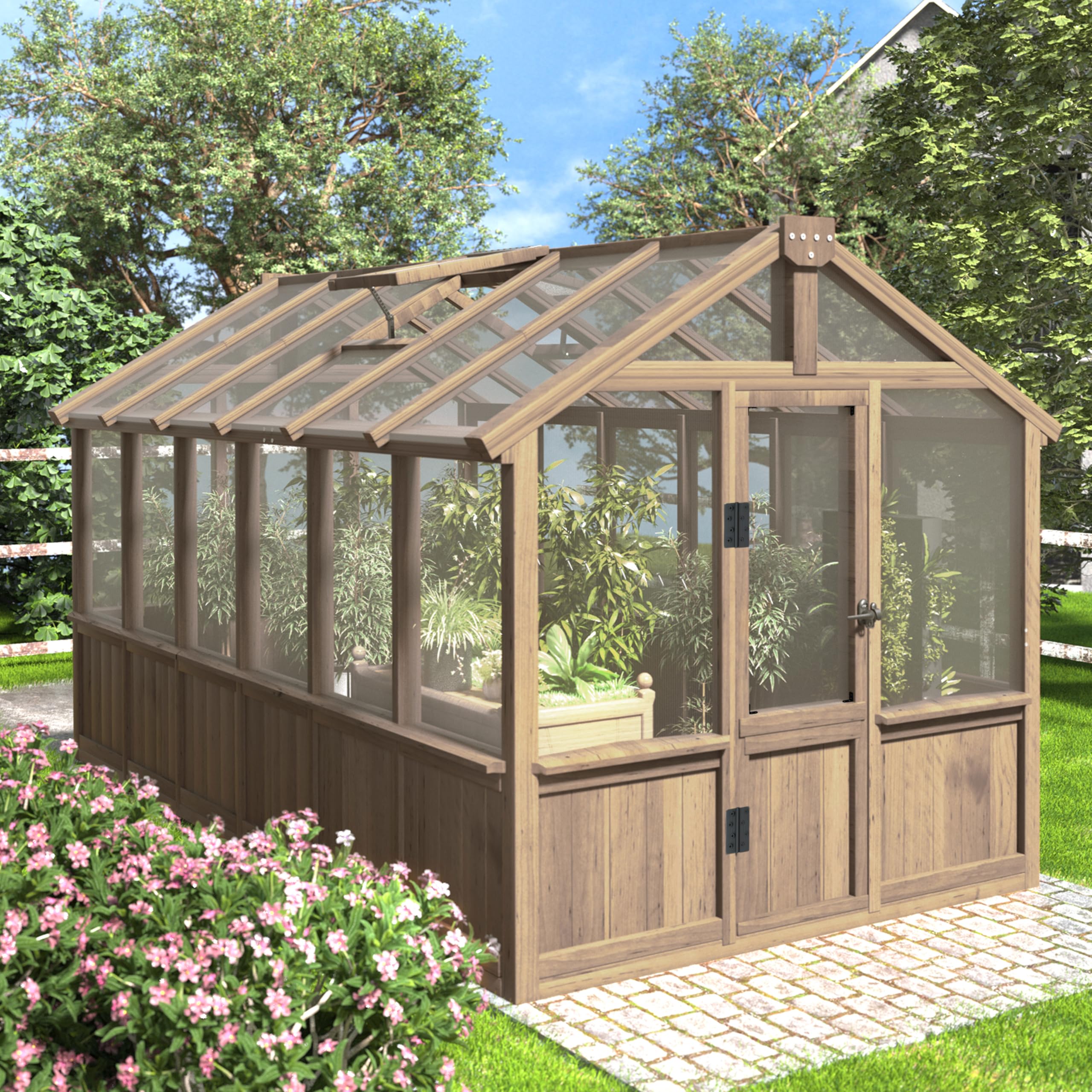 Amazon.com : Yardenaler 6x12 FT Greenhouse Kit, Wood Greenhouses